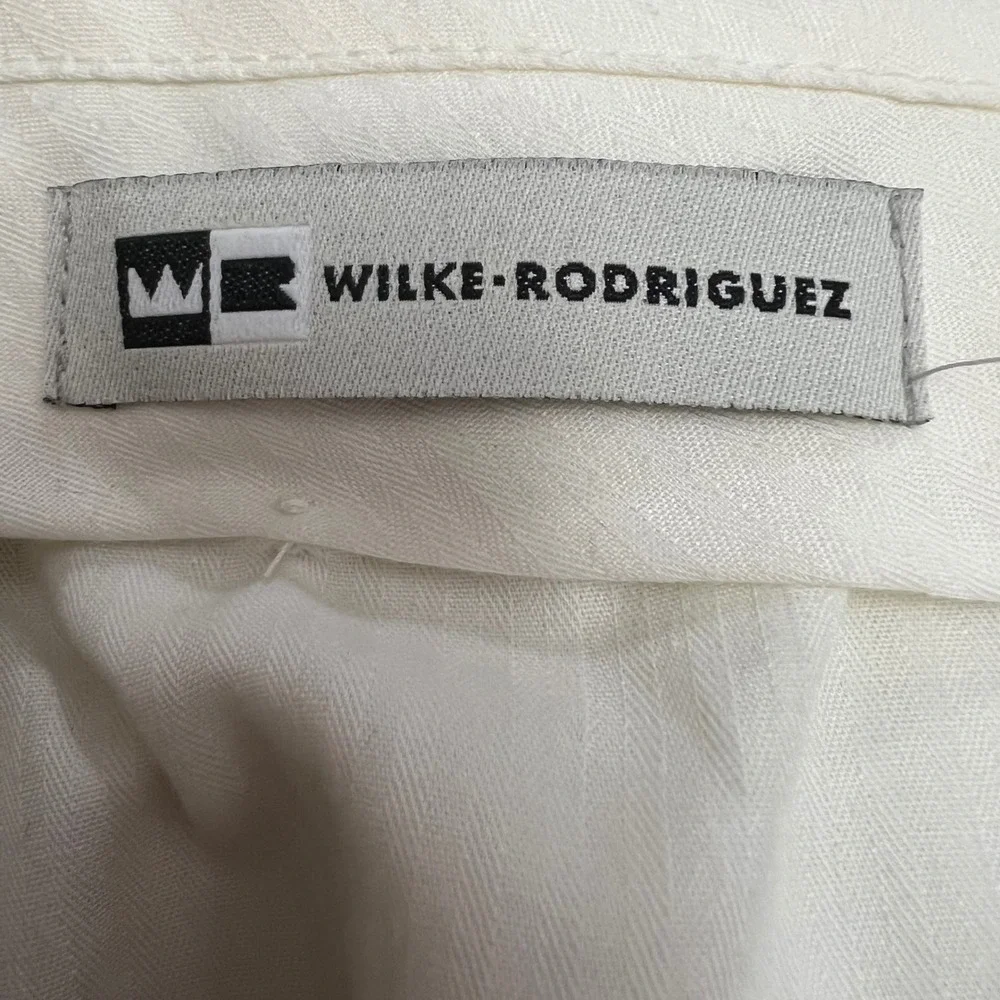 Wilke-Rodriguez Mens Brown Taupe Herringbone‎ Tencel Wool Dress Pants 40 Waist